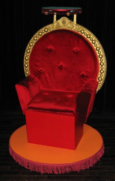 Le trone du spectacle pour enfants l'empereur et le rossignol